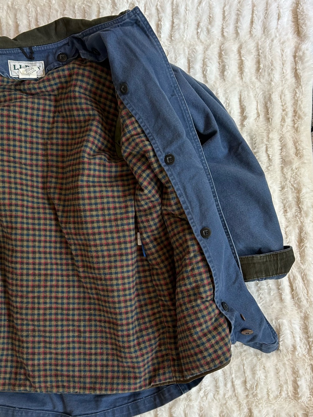 Made in USA LL Bean Vintage Chore Coat Barn Jacket Blue Womens M - Picture 9 of 16